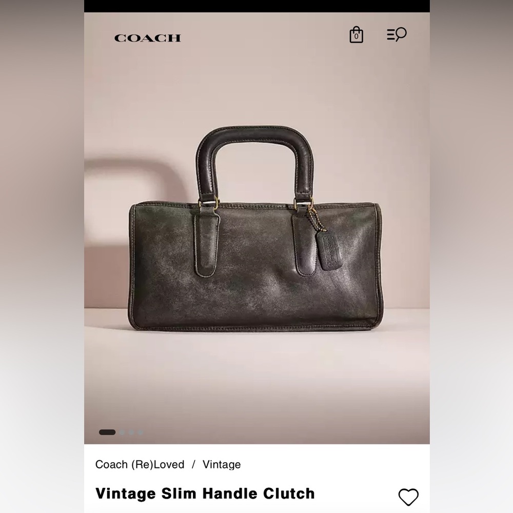 VINTAGE SLIM HANDLE CLUTCH BY COACH